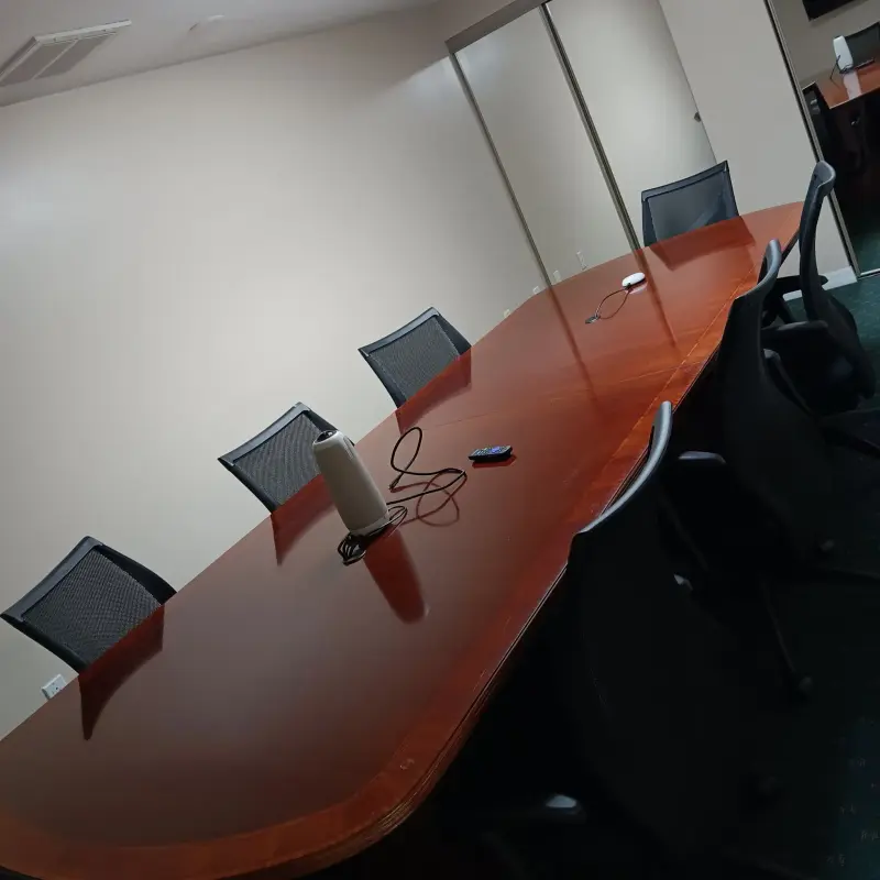 Conference desk after cleaning